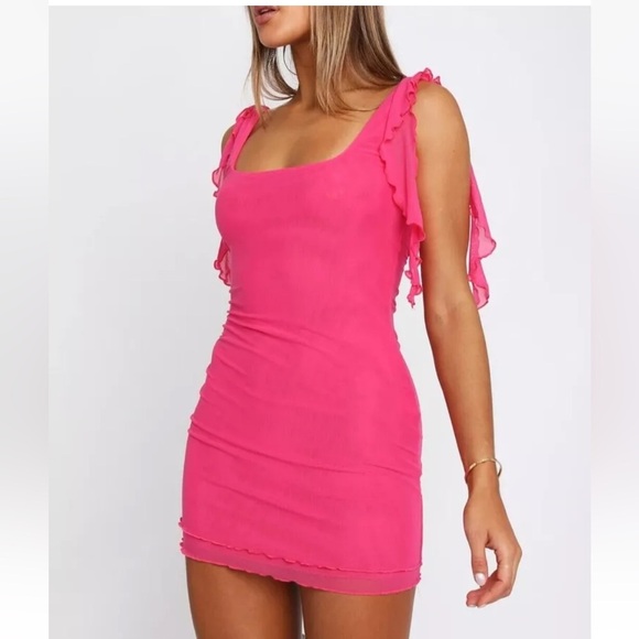 WHITE FOX hot pink mini dress size small - Picture 1 of 7